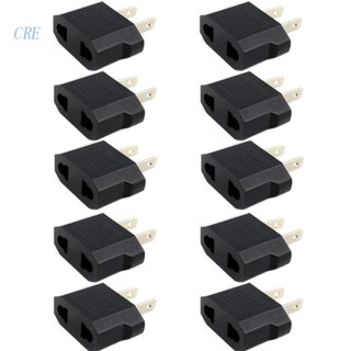 Cre อะแดปเตอร์ปลั๊ก EU US เป็น US 10 ชิ้น