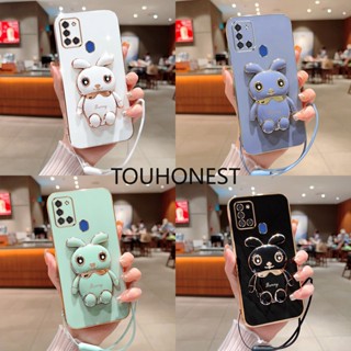 ใหม่ เคส Samsung Galaxy A21S เคส Samsung A20S เคส Samsung A50 A50S เคส Samsung A30S A30 Case Samsung A20 Case Samsung A22 Case Samsung A03 Case Samsung M32 M22 Case Samsung F22 Case New Cute Rabbit Bracket Mobile Phone Case With Rope โทรศัพท์มือถือ