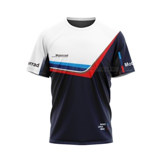 ใหม่ เสื้อยืดลําลอง แขนสั้น ระบายอากาศ แห้งเร็ว ลาย BMW Motorrad Street Racing สําหรับผู้ชาย เหมาะกับการพกพา เล่นกีฬา เดินทาง