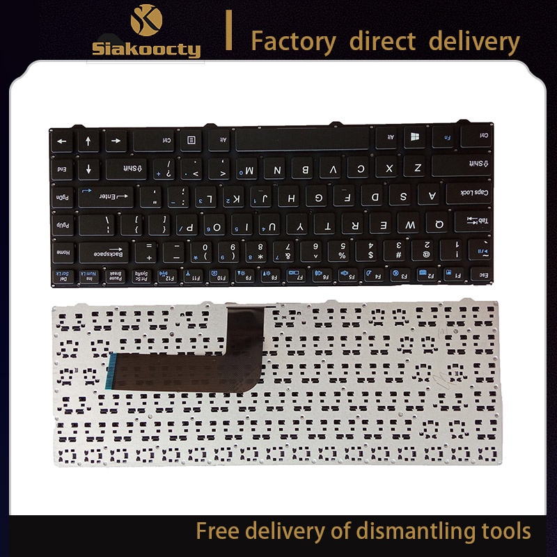 CLEVO W740EU สําหรับ W540EU W740SU คีย์บอร์ด 6-80-W7400-191-1 MP-12B86GB-430 US Layout pxa3