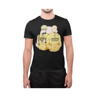 [S-5XL] เสื้อยืด ผ้าฝ้าย 100% พิมพ์ลายอนิเมะ One Punch Man Saitama Oppai สําหรับผู้ชาย_09