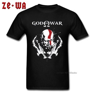 Kratos T-shirt 2019 Printed Men T Shirt God Of War Action Game Tshirt Custom Black Tops Cotton Retro Tee Sparta Spi_02