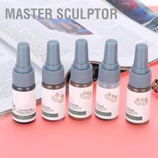 Master Sculptor 5 Colours Tattoo Pigment หมึกสักไมโครเบลดออร์แกนิคบริสุทธิ์ 15มล