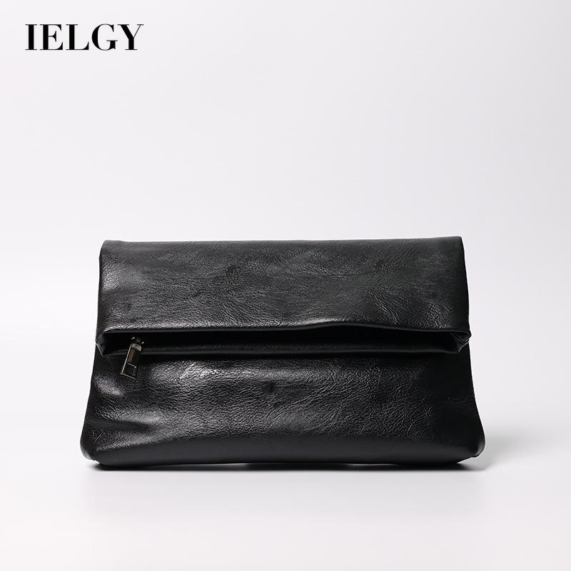 IELGY สไตล์เกาหลีธุรกิจสไตล์ลําลองแฟชั่นพับกระเป๋าสตางค์ผู้ชาย
