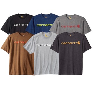 Carhartts เสื้อยืดแขนสั้น พิมพ์ลายโมโนแกรม ทรงหลวม สไตล์คลาสสิก สําหรับคู่รัก