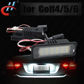 หลอดไฟติดป้ายทะเบียนรถยนต์ LED 2 ดวง สําหรับ Volkswagen Golf 4 5 6 VW