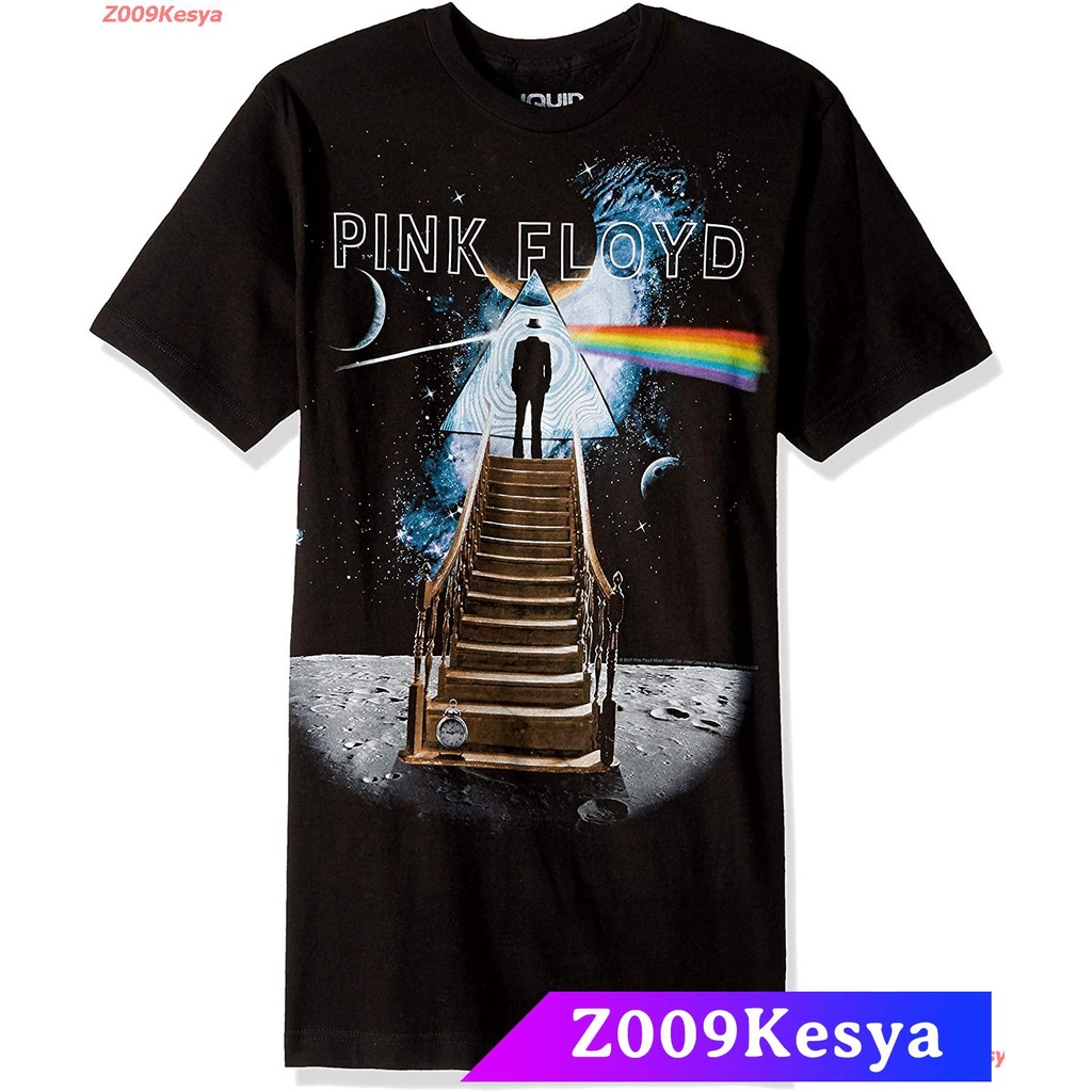 Z009Kesya เสื้อยืดสีพื้น Liquid Blue Pink Floyd Stairway To T-Shirt sale Pink Floyd พิงค์ฟรอยด์