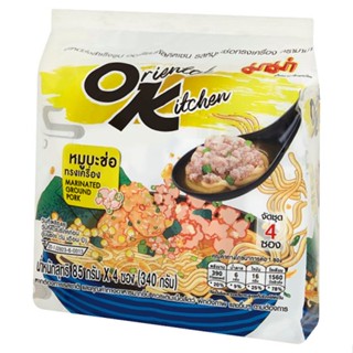 มาม่าออเรียลทัลหมูบะช่อทรงเครื่อง85ก. 4MAMA  แพ็คOK MARINATED GROUNDPORK85G.PACK4