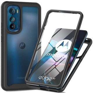 เคส 360 Moto Edge 30 / Edge 20 Pro Fusion Lite เคสกันกระแทก แบบเต็มตัว พร้อมตัวป้องกันหน้าจอในตัว สําหรับ Edge 20 Prol