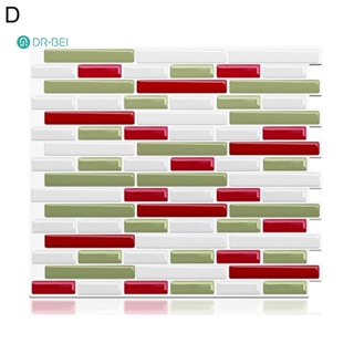 Dr BEI สติกเกอร์กระเบื้องโมเสค 3D กันน้ํามัน มีกาวในตัว สําหรับติดตกแต่งผนังบ้าน ห้องนั่งเล่น