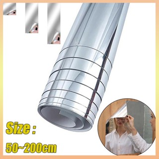 สติกเกอร์กระจกติดผนัง มีกาวในตัว ลอกออกได้ สําหรับตกแต่งบ้าน DIY 50x200