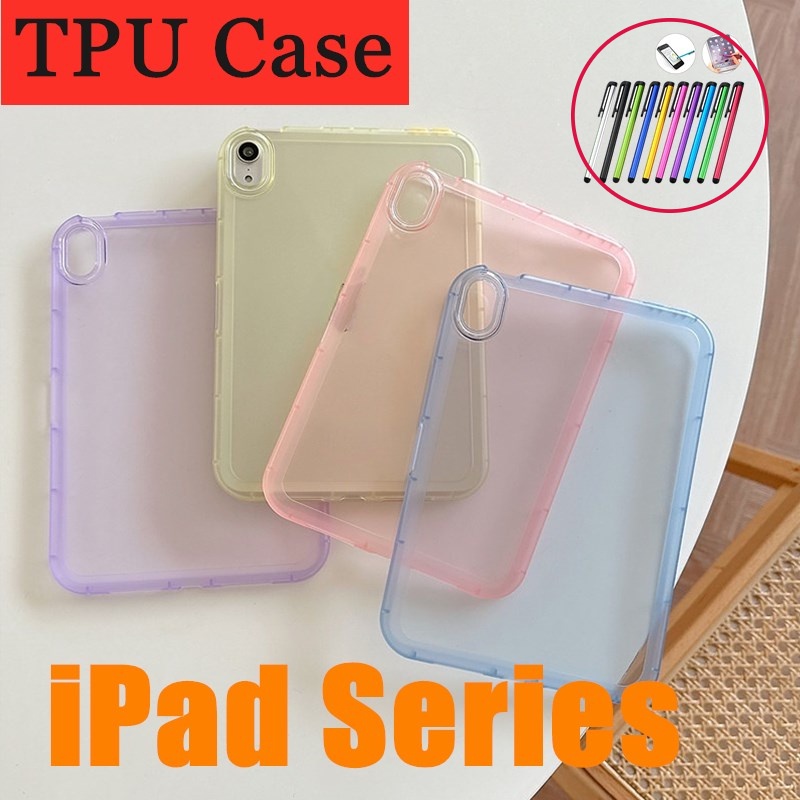 Soft JellyกลับTPUสําหรับiPad Mini 6 7 Air 4th 5th 6th Gen 10.9" 2020 2022 /iPad 10th Gen/iPad Pro 11