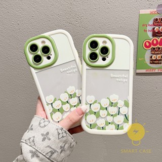 For เคสไอโฟน 14 Pro Max [Spring Tulip Fresh] เคส Phone Case For iPhone 14 Pro Max Plus 13 12 Mini 11 For เคสไอโฟน11 Ins Korean Style Retro Classic Couple Shockproof Protective TPU Cover Shell