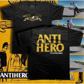 เสื้อยืดแขนสั้น ผ้าฝ้าย 100% พิมพ์ลาย Antihero Skateboards Team - AXII สไตล์ฮิปฮอป