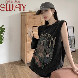 SWAY  เสื้อยืด เสื้อแฟชั่น หลวม  Comfortable สวยงาม Korean Style Chic A20K05F 36Z230909