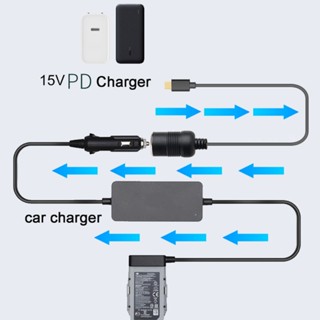 Bang อะแดปเตอร์แปลงซ็อกเก็ต USB C ตัวผู้ เป็น 15V สําหรับรถยนต์