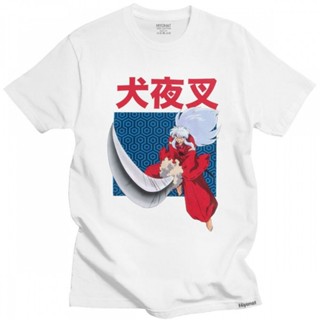 Feudal Demon Inuyasha T Shirt Men Cotton Fashion T-shirt Short Sleeved Tessaiga Sesshoumaru Higurashi Kagome Anime _01