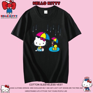 เสื้อวินเทจผญ Hello Kitty George White เสื้อยืดเท่ เสื้อยื ใส่ได้ทั้งหญิง-ชาย เสื้อเบลาส์ เสื้อยืดเปล่า_01