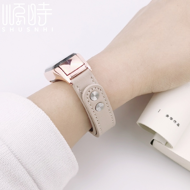 สายนาฬิกาข้อมือหนัง อุปกรณ์เสริม สําหรับ Xiaomi Mi Band 7 6 5 Mi Band 3 4