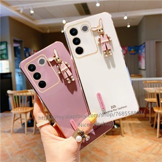 For VivoV27 VIVO V27e V27 Pro 5G Y02A เคส Fashion Rabbit Soft TPU Phone Case VIVO V27 5G Casing Anti-drop Protective Lens Protection Phone Back Cover เคสโทรศัพท