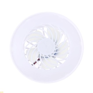 Xin พัดลมติดเพดาน 2-in-1 AC 220V E27 12W LED พร้อมหลอดไฟ LED