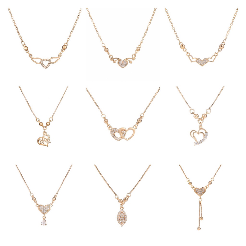 แฟชั่นสแตนเลสสร้อยคอไทเทเนียมรักสร้อยคอประดับเพชรผู้หญิง DM สร้อยคอ