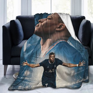 【พร้อมส่ง】 Mbappé ผ้าห่ม ผ้าไมโครฟลีซ ผ้าสักหลาด แบบนุ่มพิเศษ