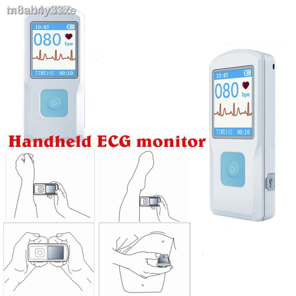 ✺❉๑☞CONTEC PM10 Portable ECG EKG Machine Home Care Color Screen ECG Monitor Handheld Heart Machine BT USB PC Software