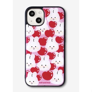 Mill and moi - Heart bunny puppy pattern epoxy case compatible for iphone 14 13 12 11 pro max s22 ultra plus s21