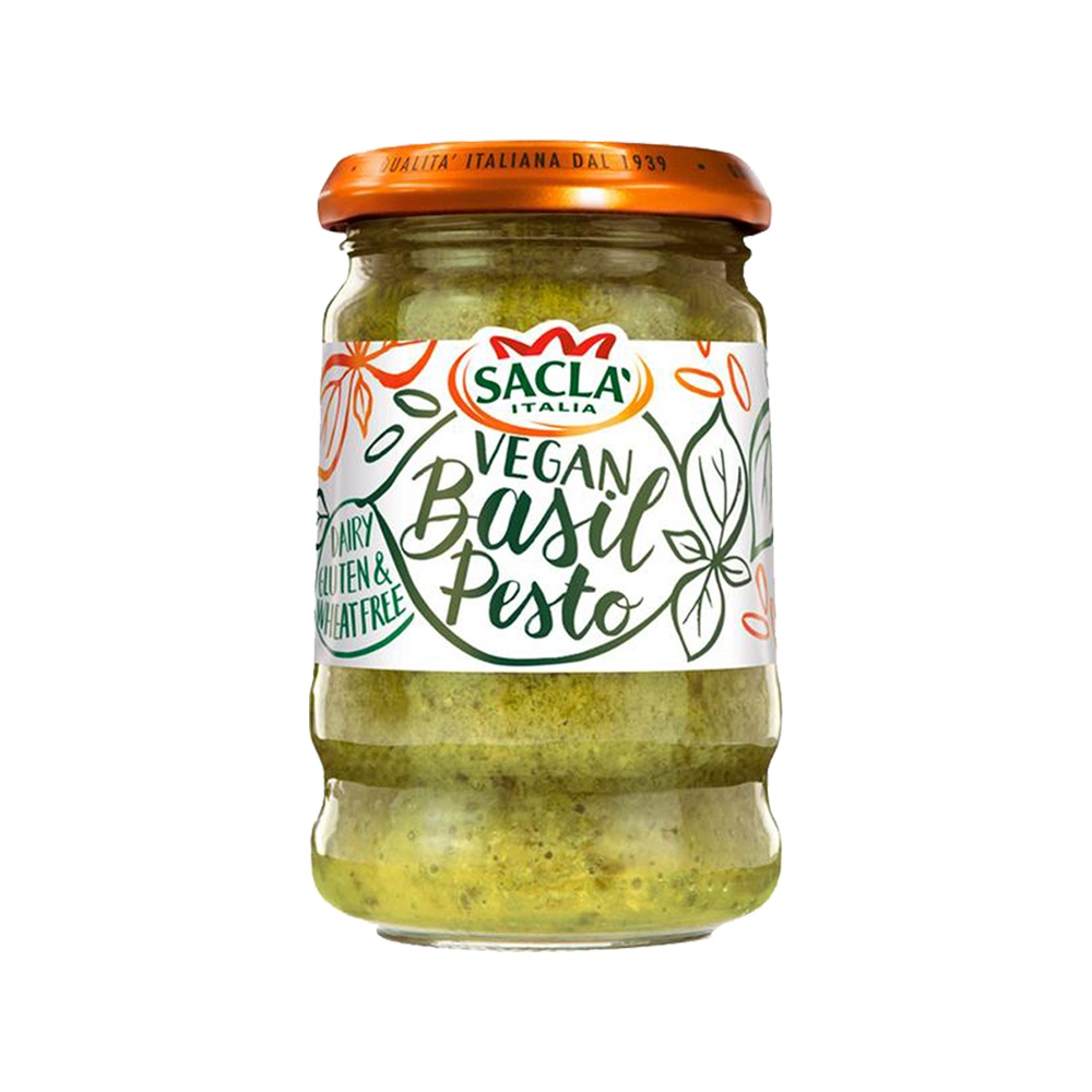 แซคล่า VEGAN วีแกนเบซิลเพสโต้ซอส 190ก.SACLABASIL PESTO 190G