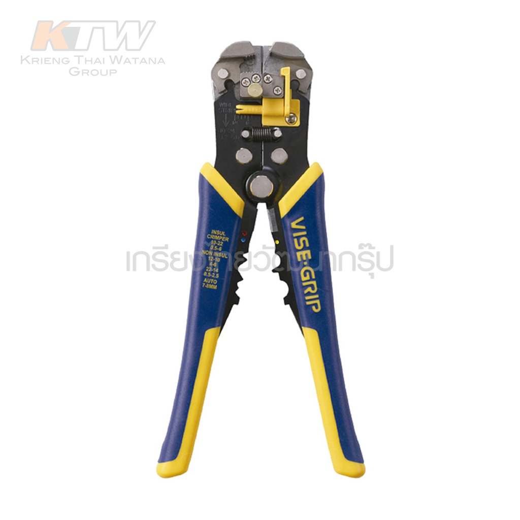 IRWIN VISE-GRIP คีมปอกสายไฟ รุ่น ออโต้ ขนาด 8 นิ้ว(200 มม.)สามารถปรับเลื่อนเพื่อปอกสายไฟออกได้ตั้งแต