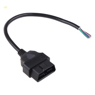 Sun สายเคเบิลเชื่อมต่อ OBD2 ตัวผู้ 16pin เป็นตัวเปิด OBDII ODB2 16 Pin OBD 2