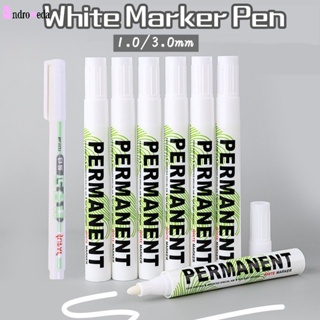 1.0 / 3.0 มม. ถาวร ปากกามาร์กเกอร์ สีขาว กันน้ํา กราฟฟิตี ปากกา DIY วาดภาพ เครื่องเขียน อุปกรณ์การเรียน