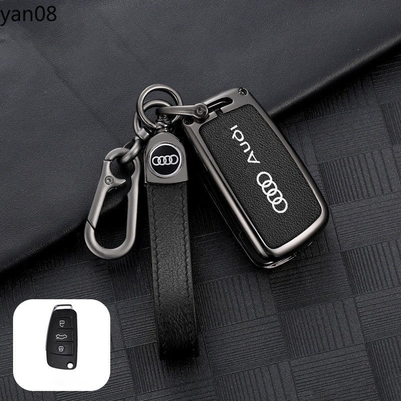 เคสกุญแจรีโมทรถยนต์ โลหะผสมสังกะสี สําหรับ Audi A1 A3 A4 A5 A6 B9 A6L Q2 Q3 Q5 Q7 4M TT TTS R8 S3 S4