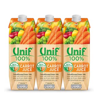 1Carrot 3กล่องน้ำผักและน้ำผลไม้Unif 1000มล.X น้ำแครอทผสมผลไม้ยูนิฟยูนิฟ1 Carrot1Mixed1000ml