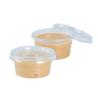 เอโร่ 2 ขนาด ถ้วยซอส ออนซ์พร้อมฝา PETx 100ชุดSauce Cup+ LidPET 2 oz