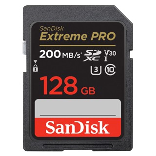 SanDisk Extreme Pro SD Card  SDXC 128GB ( SDSDXXD-128G-GN4IN ) ความเร็วอ่าน 200MB/s เขียน 90MB/s  ประกัน Synnex lifetime