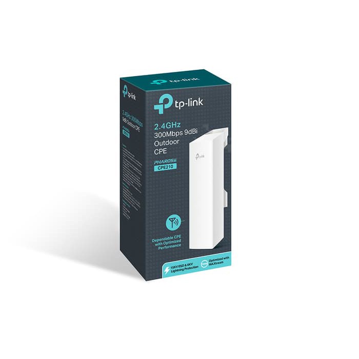 TP-Link CPE210 2.4GHz 300Mbps 9dBi เครื่องกระจายสัญญาณไร้สายสำหรับการใช้งานภายนอก