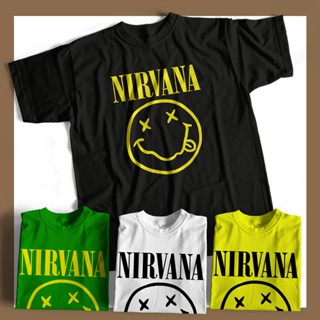 เสื้อวงดนตรี nirvana คอนต้อน แท้ เสื้อวินเทจ เสื้อยืดแฟชั่น แนวสตรีท ใส่ได้ทั้ง หญิง และ ชาย พร้อมส่ง แขนสั้นคอกลมสตรีท