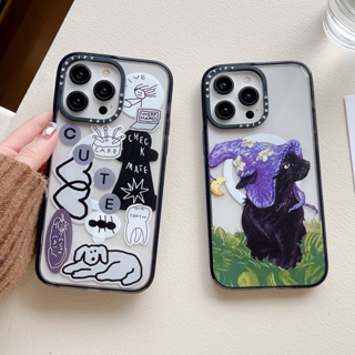 【Love Dog sticker Magic cat】เคสโทรศัพท์มือถืออะคริลิค แม่เหล็ก คุณภาพสูง สําหรับ iPhone 14 Pro max 13 13 Pro max 11 Pro max 14 14Pro 12 12Pro 12 Pro max 13Pro