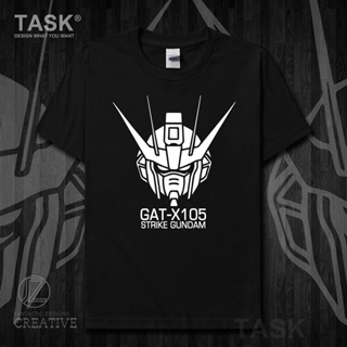 🔥 TASK Mobile Suit Gundam SEED อะนิเมะรอบหลวมผ้าฝ้ายแขนสั้นเสื้อยืดผู้ชายและผู้หญิงฤดูร้อน 13-0004เสื้อยืดอินเทรนด์ 🔥