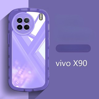 เคสซิลิโคนนิ่ม ทรงสี่เหลี่ยม กันกระแทก สําหรับ VIVO X90 Pro + VIVO Y35 Y22 Y22S Y02 Y16 Y02S