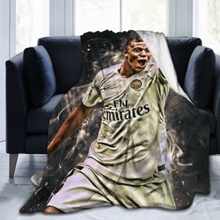 【พร้อมส่ง】 Mbappé ผ้าห่ม ผ้าไมโครฟลีซ ผ้าสักหลาด แบบนุ่มพิเศษ