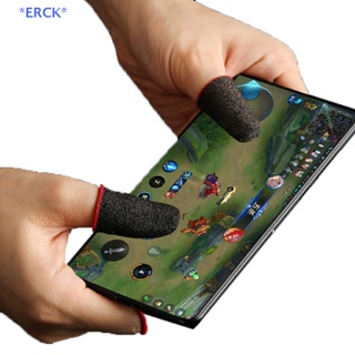 Erck&gt; ปลอกสวมนิ้วหัวแม่มือ หน้าจอสัมผัส กันเหงื่อ สําหรับเล่นเกม 2 ชิ้น