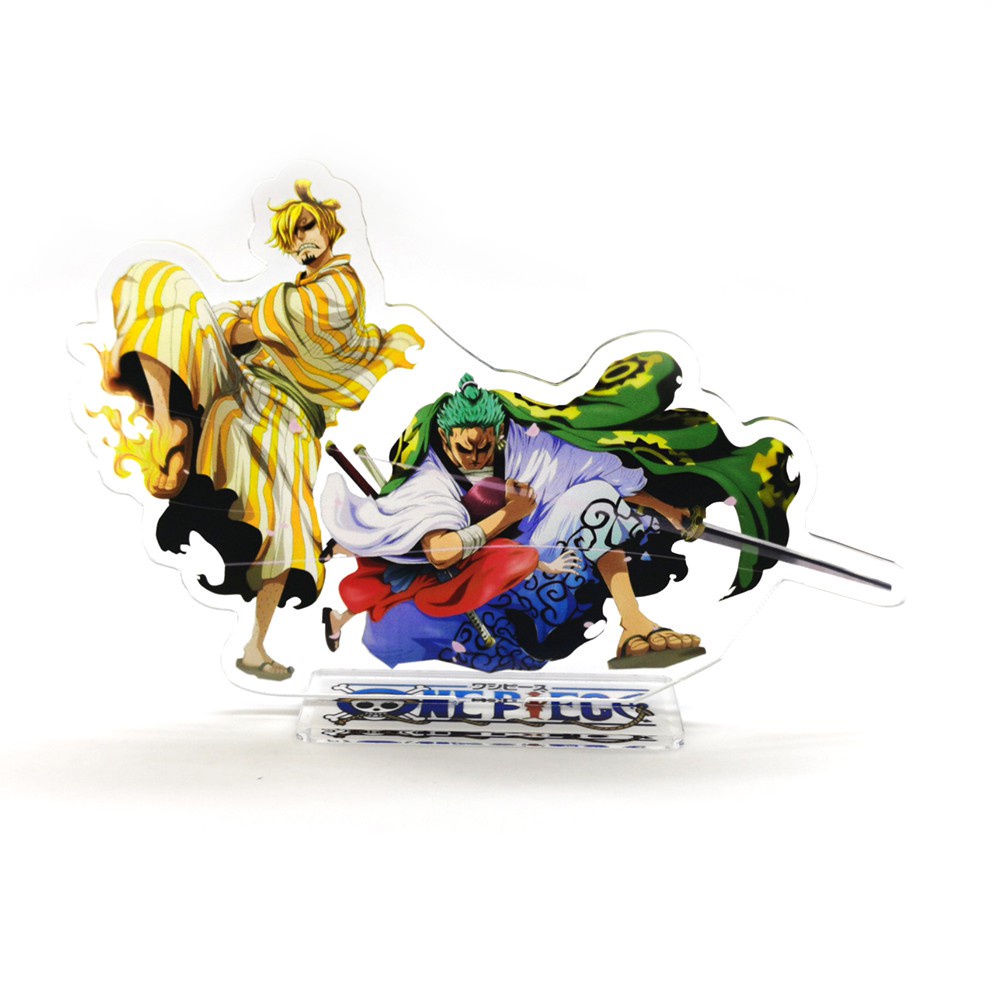 One Piece อะคริลิค Roronoa Zoro Sanji Wano Kuni ของเล่นเด็ก