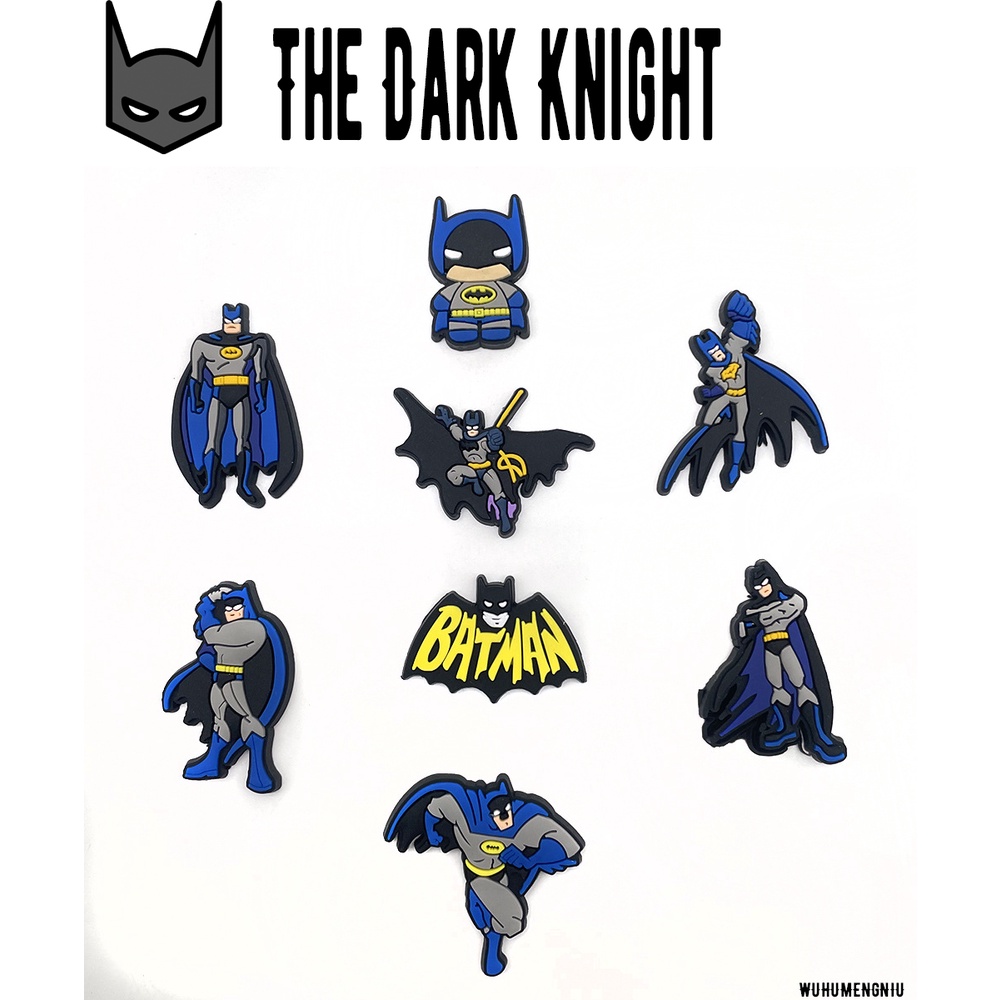 DC Superhero CROCS jibbitz Batman ชุดเครื่องรางรองเท้า อุปกรณ์เสริมของขวัญ น่ารัก ถอดออกได้ ของขวัญสําหรับเด็ก