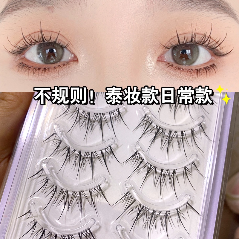 MJSP®E116 ขนตาปลอม 3D แกนเอ็นใส บาง นิ่ม ดูเป็นธรรมชาติ 5 คู่