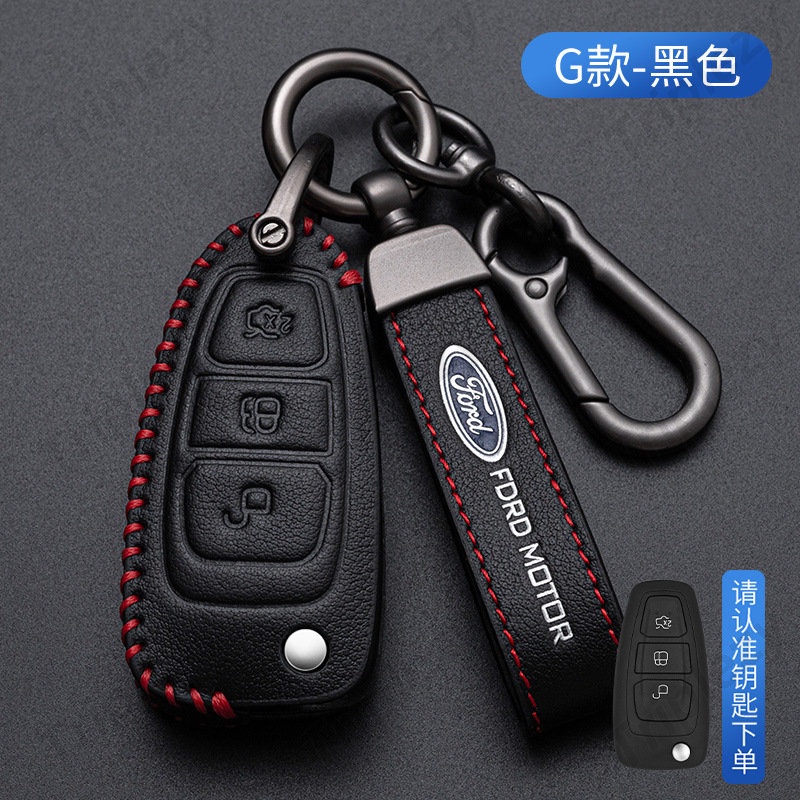 ของแท้หนังรถ Remote Key กรณีเปลือกป้องกันสําหรับ Ford Ranger Wildtrak Ecosport Focus Fiesta Everest Escape Kuga Mondeo Transit Connect Custom Galaxy Tourneo C-Max