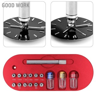 Good Work Silver Red Watch Hand Remover Punch Pin Needle Presser Tool Set เครื่องมือซ่อมนาฬิกาสแตนเลส