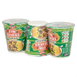 นิสชินคัพรสหมูสับจัดเต็ม77ก 3NISSIN  แพ็คCUP MINCED PORKJADTEM77GPACK3